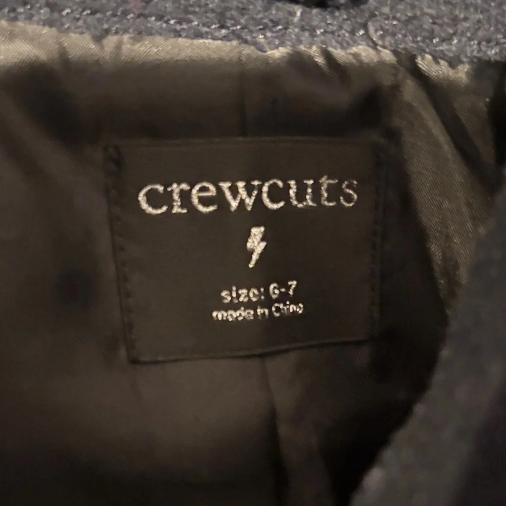 Kids JCrew kids (Crewcuts) Peacoat size 6-7 - Picture 2 of 3